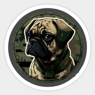 Puggle Camouflage Motif Sticker